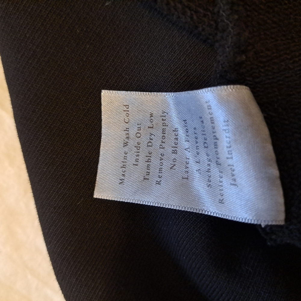 Frank & Eileen Isabelle Funnel Neck Dress Terry Cloth Black Excellent Condit. XS - Picture 8 of 8